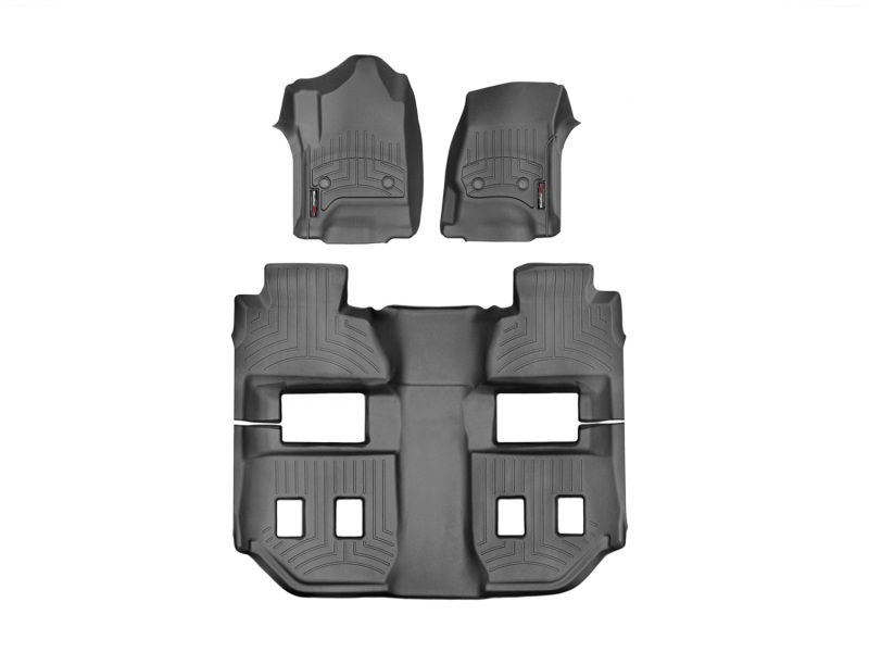 Picture of WeatherTech 15+ Chevy Suburban/GMC Yukon w/ 2nd Row Bucket Seats Front and Rear FloorLiners - Black