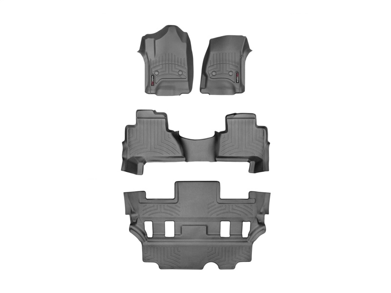 Picture of WeatherTech 15+ Cadillac Escalade Front Rear and Rear FloorLiners - Black