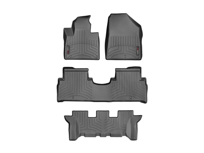 Picture of WeatherTech 16+ Kia Sorento Front/Rear/Rear FloorLiners - Black