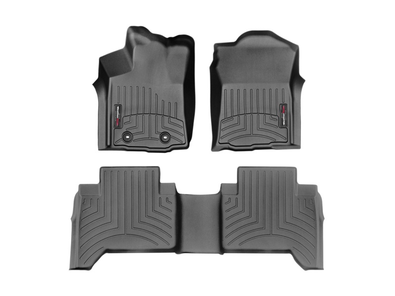Picture of WeatherTech 16+ Toyota Tacoma Double Cab Front and Rear Floorliners - Black