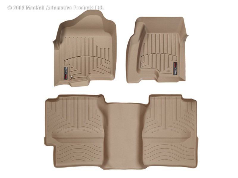 Picture of WeatherTech 99-06 Chevrolet Silverado Front and Rear Floorliners - Tan