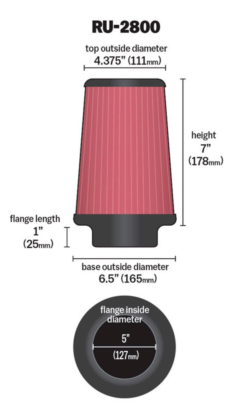 Picture of K&N Engineering KN Universal Air Filter - RU-2800