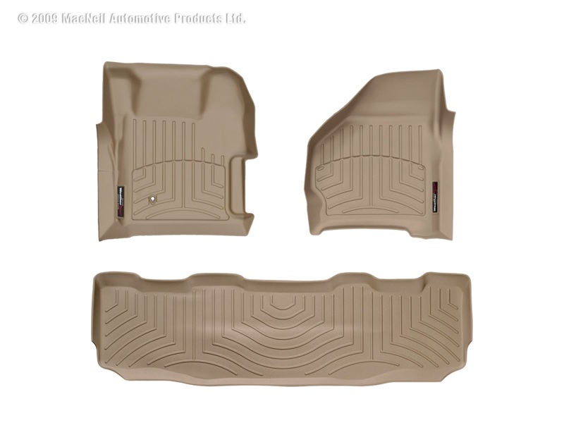 Picture of WeatherTech 99-07 Ford F250/F350/F450/F550 Front and Rear Floorliners - Tan