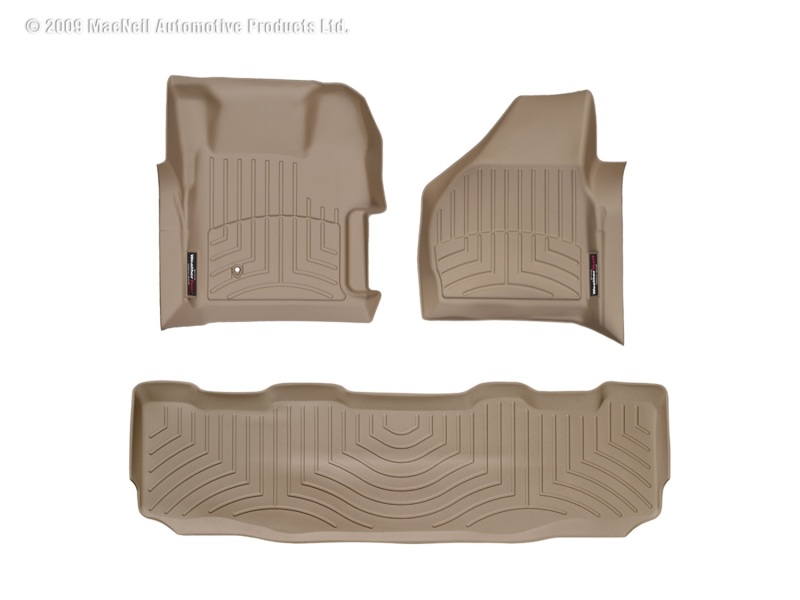 Picture of WeatherTech 08-10 Ford F250/F350/F450/F550 Front and Rear Floorliners - Tan