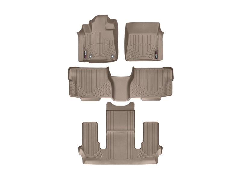 Picture of WeatherTech 12+ Toyota Sequoia Front/Rear/and Rear Floorliners - Tan