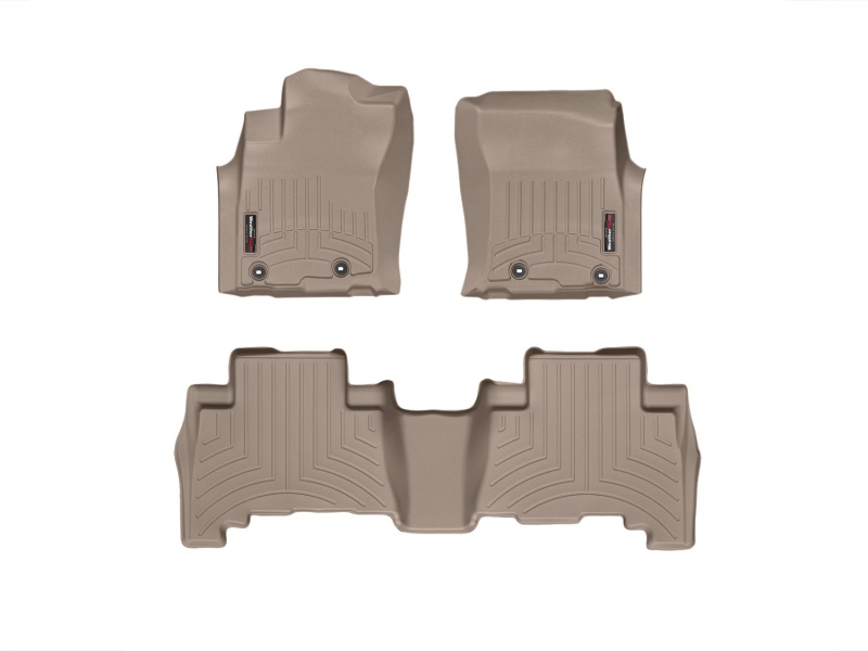 Picture of WeatherTech 13+ Toyota 4Runner Front and Rear Floorliners - Tan
