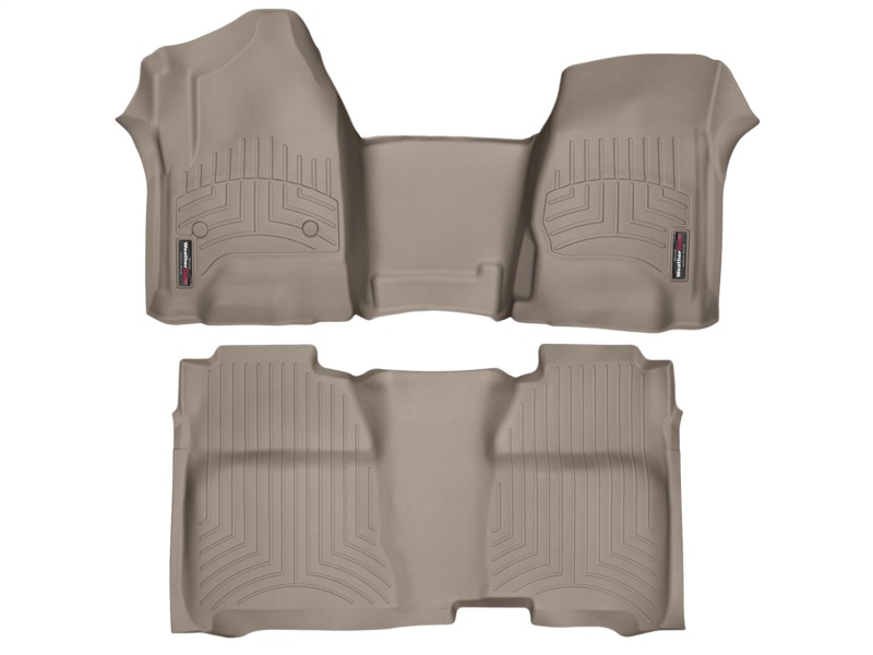 Picture of WeatherTech 14+ Chevrolet Silverado Front and Rear Floorliners - Tan
