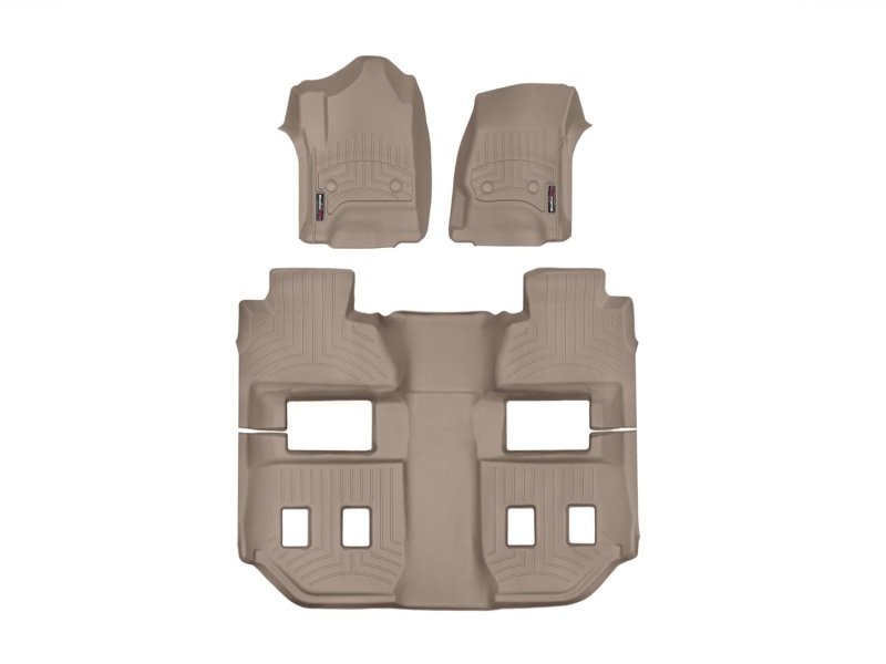 Picture of WeatherTech 2015+ Chevy Suburban Front and Rear FloorLiners - Tan