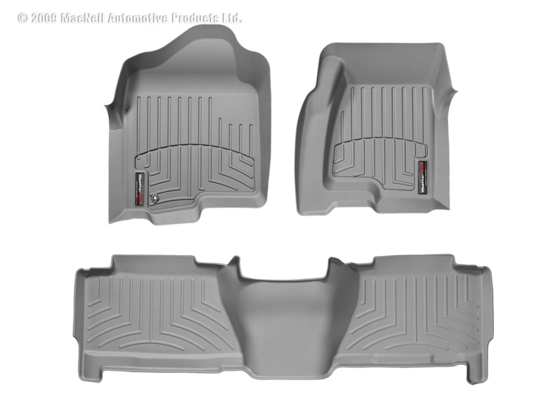 Picture of WeatherTech 01-03 Chevrolet Silverado Front and Rear Floorliners - Grey
