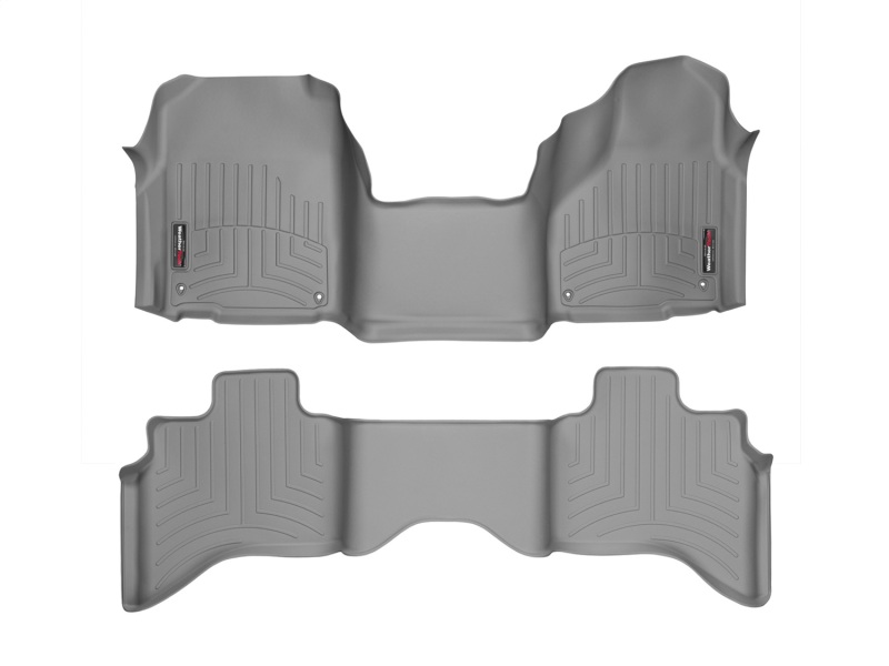 Picture of WeatherTech 12+ Dodge Ram Truck Front and Rear Floorliners - Over The Hump - Grey