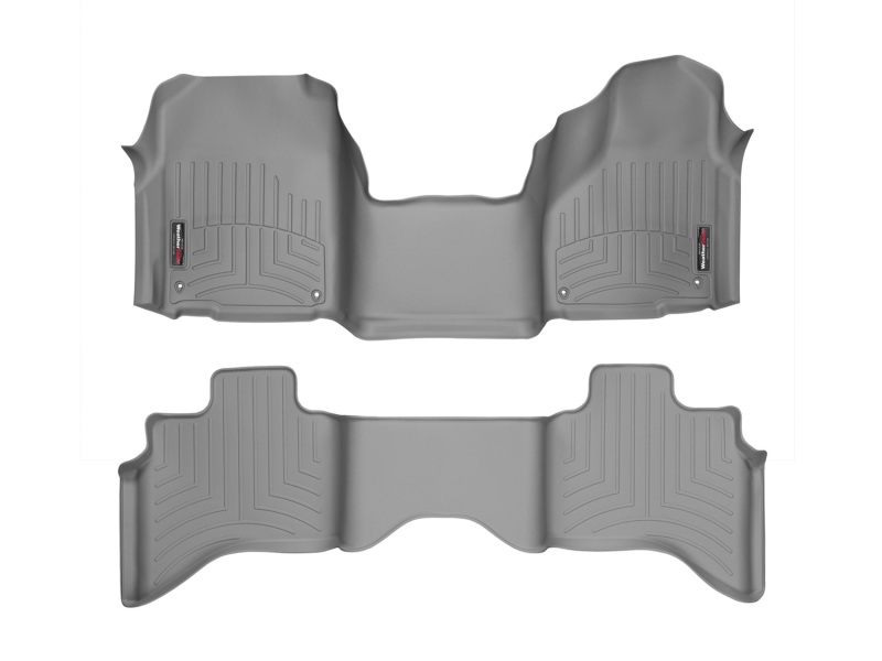 Picture of WeatherTech 12+ Dodge Ram Truck Front and Rear Floorliners - Over The Hump - Grey