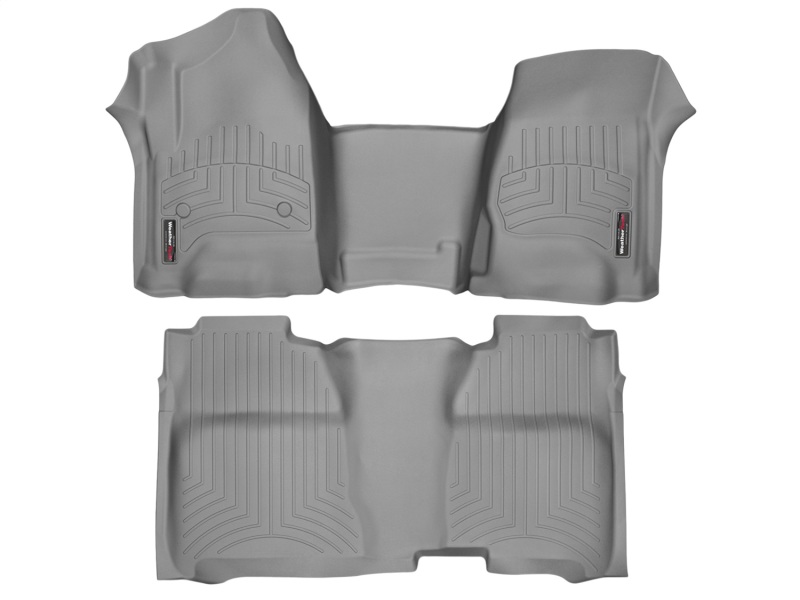 Picture of WeatherTech 14+ Chevrolet Silverado Front and Rear Floorliners - Grey