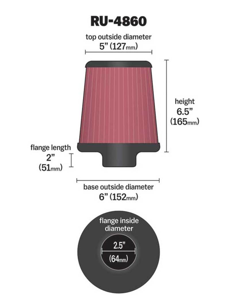 Picture of K&N Engineering KN Universal Air Filter - RU-4860