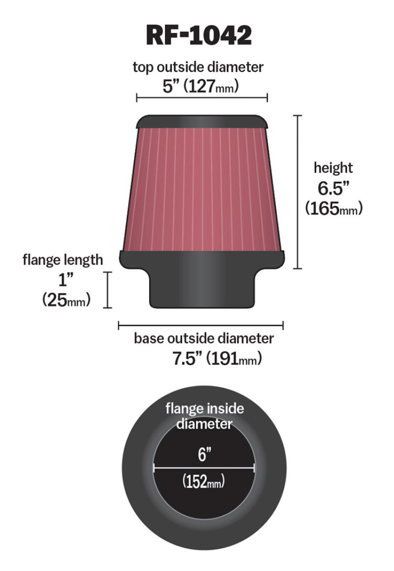 Picture of K&N Engineering KN Universal Air Filter - RF-1042