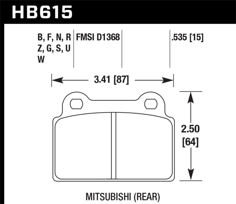 Picture of Hawk Performance HAWK DTC-60 Brake Pad Sets Rear - HB615G.535