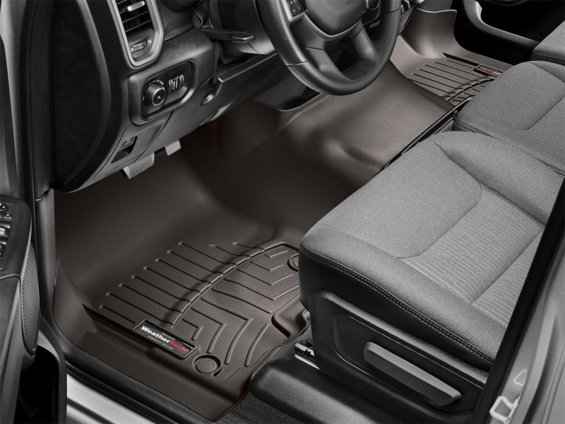 Picture of WeatherTech 2019+ Dodge Ram 1500 Crew Cab/Quad Cab w/1st Row Bench Seats Front FloorLiner - Cocoa