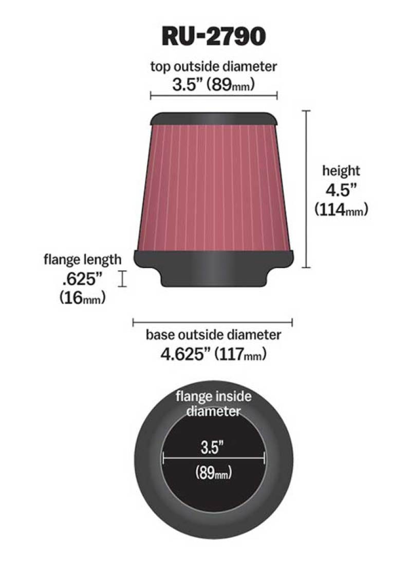 Picture of K&N Engineering KN Universal Air Filter - RU-2790