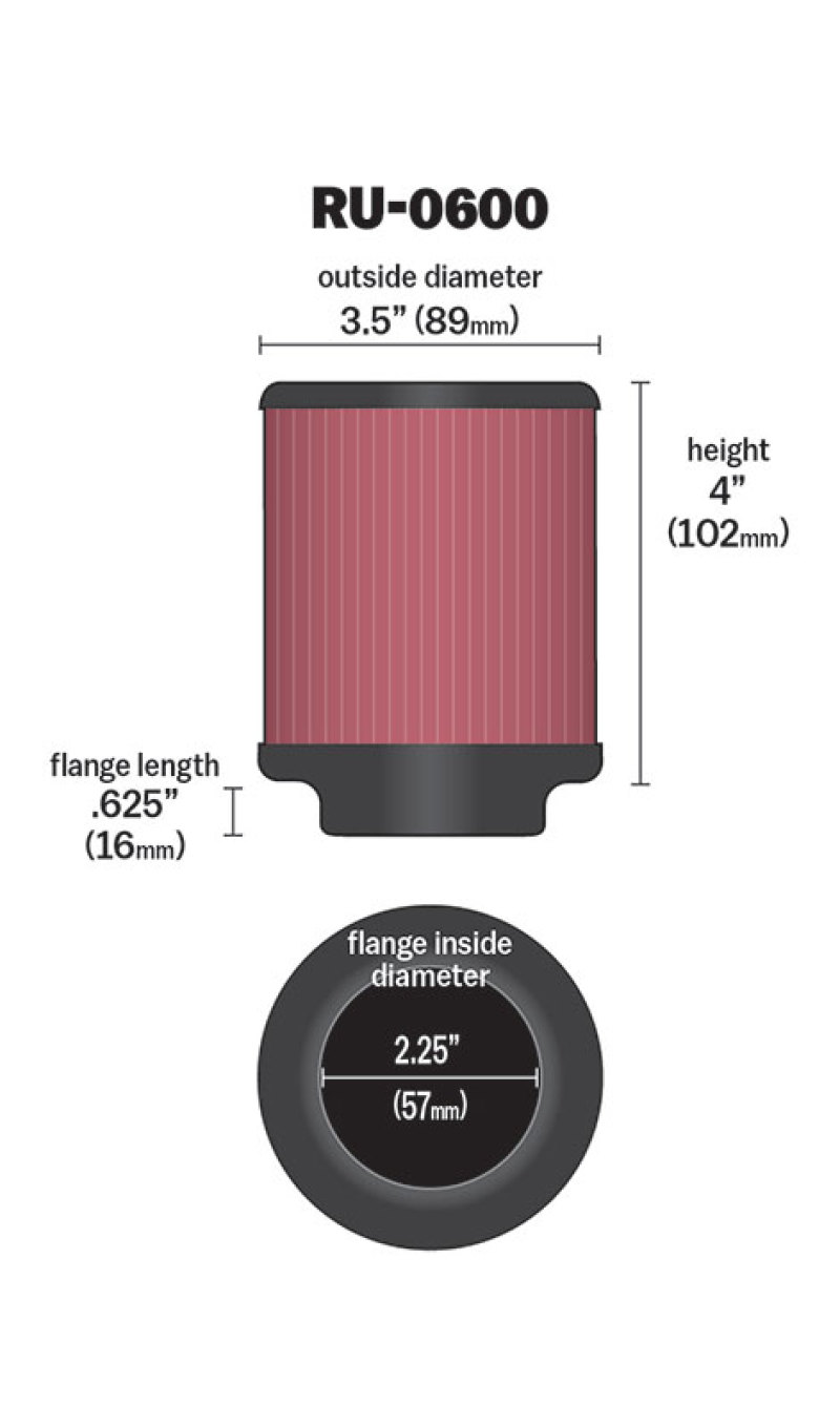 Picture of K&N Engineering KN Universal Air Filter - RU-0600