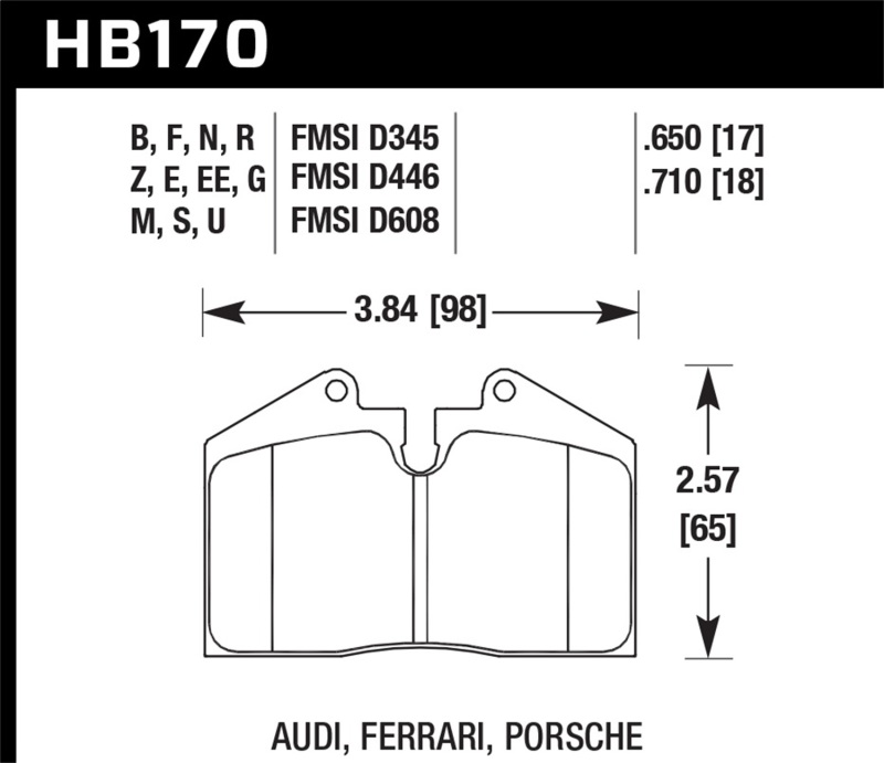 Picture of Hawk Performance HAWK Ceramic Brake Pad Sets - HB170Z.650