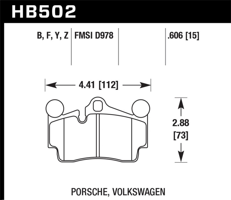 Picture of Hawk Performance HAWK Ceramic Brake Pad Sets Rear - HB502Z.606