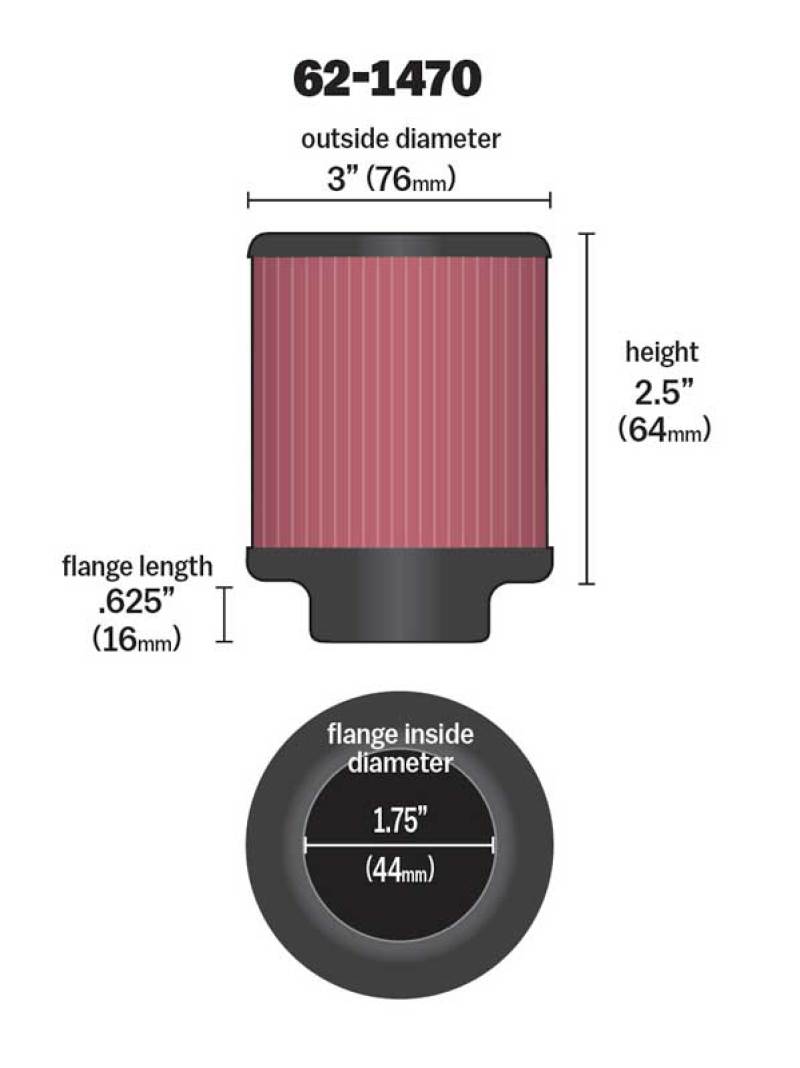 Picture of K&N Engineering KN Universal Air Filter - 62-1470