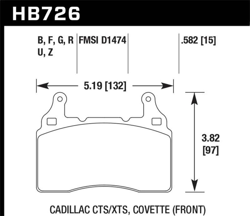 Picture of Hawk Performance HAWK HP+ Brake Pad Sets - HB726N.582