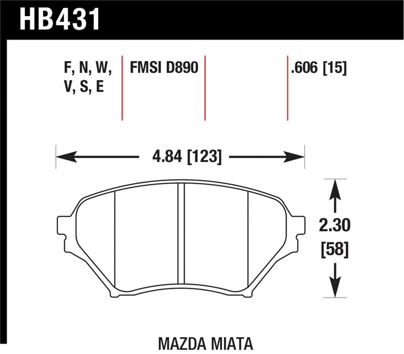 Picture of Hawk Performance HAWK Blue 9012 Brake Pad Sets - HB431E.606
