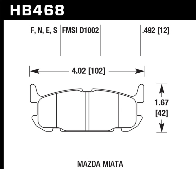 Picture of Hawk Performance HAWK Blue 9012 Brake Pad Sets - HB468E.492