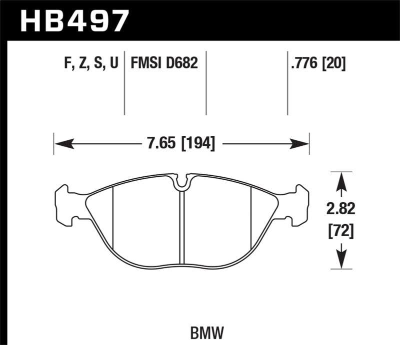 Picture of Hawk Performance HAWK HPS 5.0 Brake Pad Sets - HB497B.776