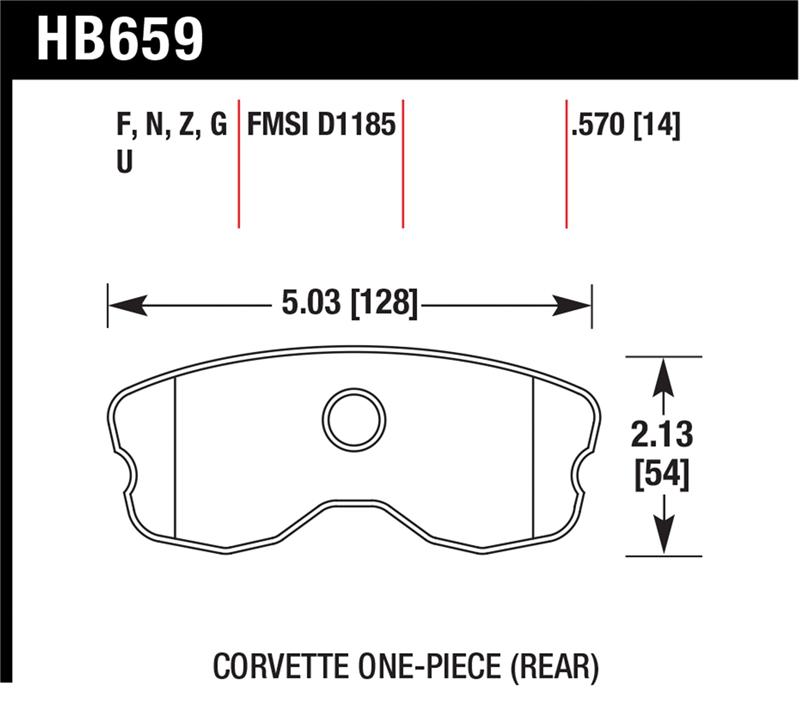 Picture of Hawk Performance HAWK Ceramic Brake Pad Sets - HB659Z.570