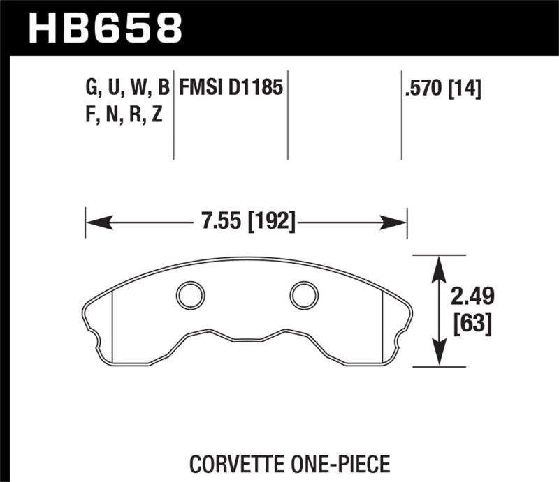 Picture of Hawk Performance HAWK HPS Brake Pad Sets - HB658F.570