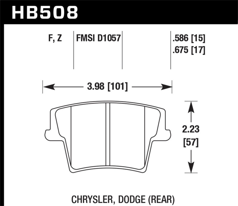 Picture of Hawk Performance HAWK HPS Brake Pad Sets - HB508F.675