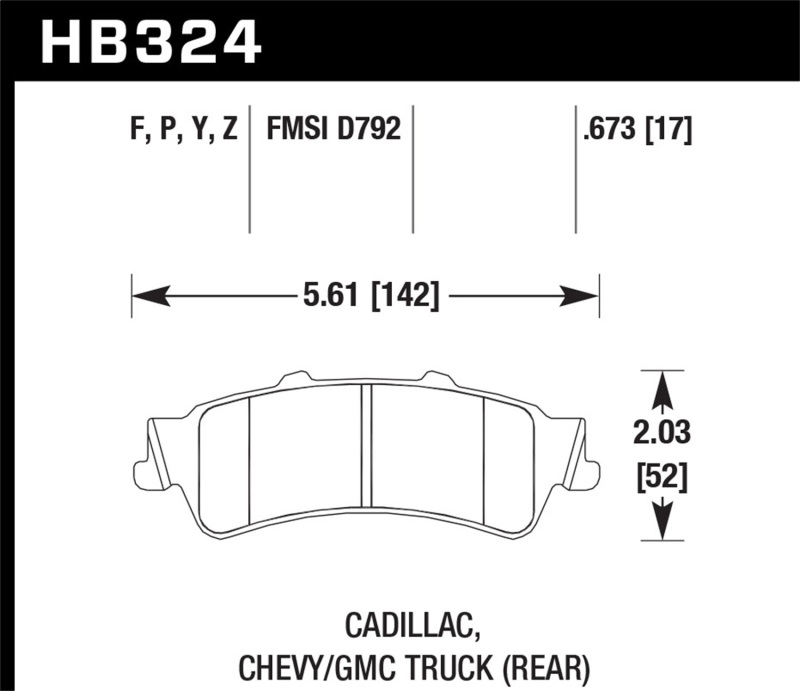 Picture of Hawk Performance HAWK Super Duty Brake Pad Sets - HB324P.673