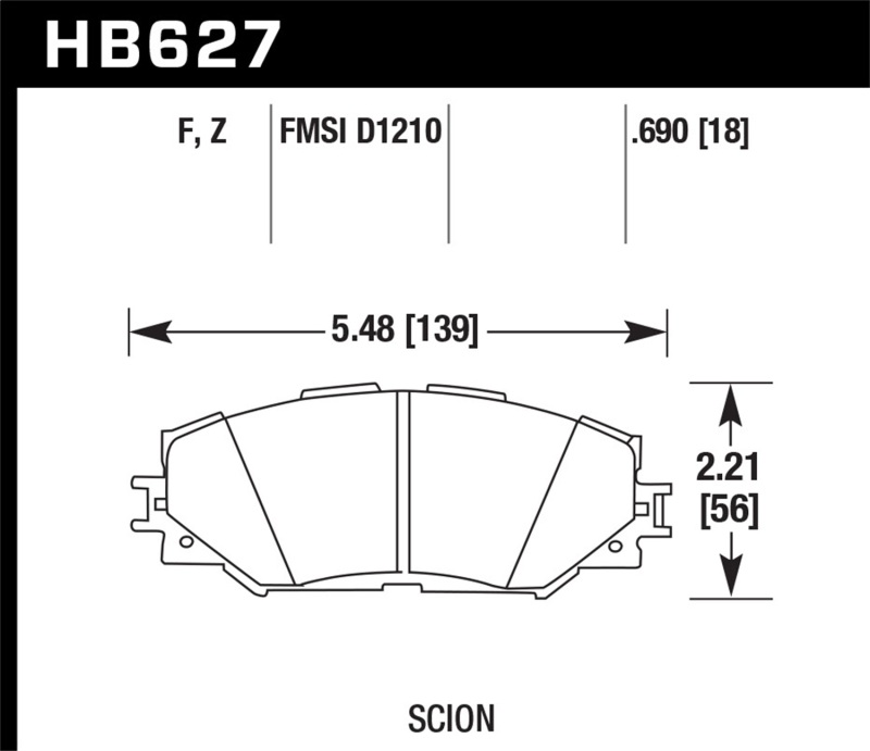 Picture of Hawk Performance HAWK Ceramic Brake Pad Sets - HB627Z.690