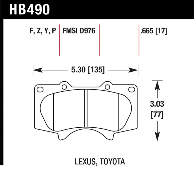 Picture of Hawk Performance HAWK HPS Brake Pad Sets - HB490F.665