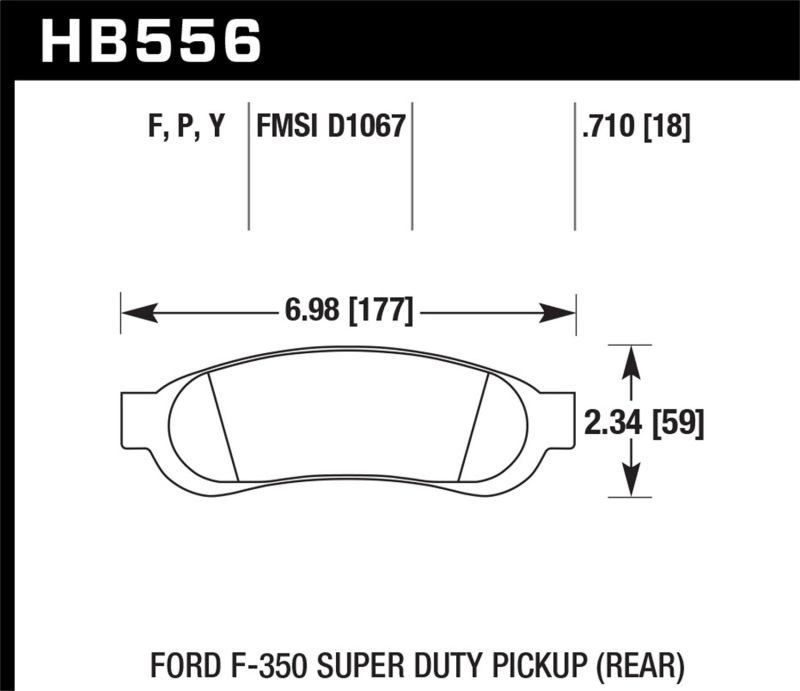 Picture of Hawk Performance HAWK Super Duty Brake Pad Sets - HB556P.710