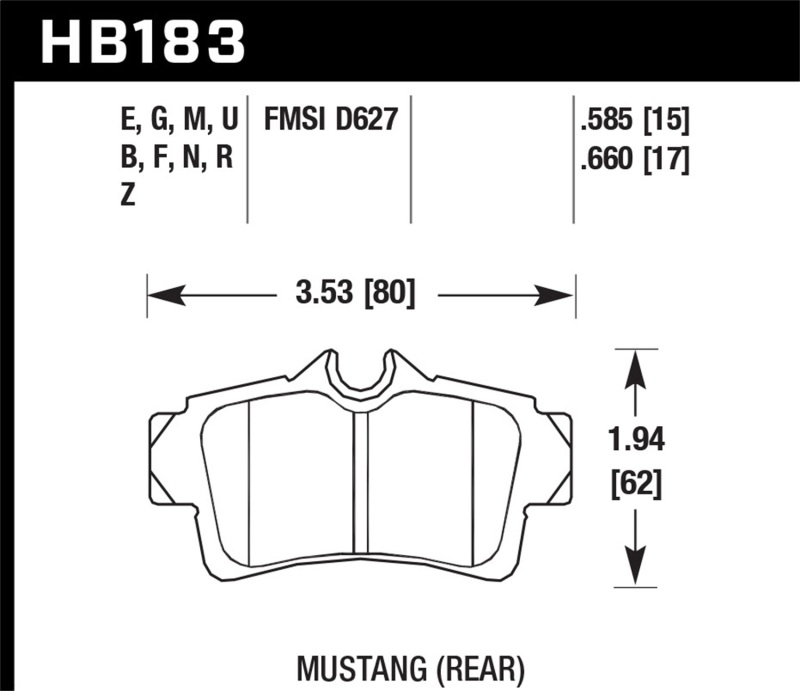 Picture of Hawk Performance HAWK Ceramic Brake Pad Sets - HB183Z.585