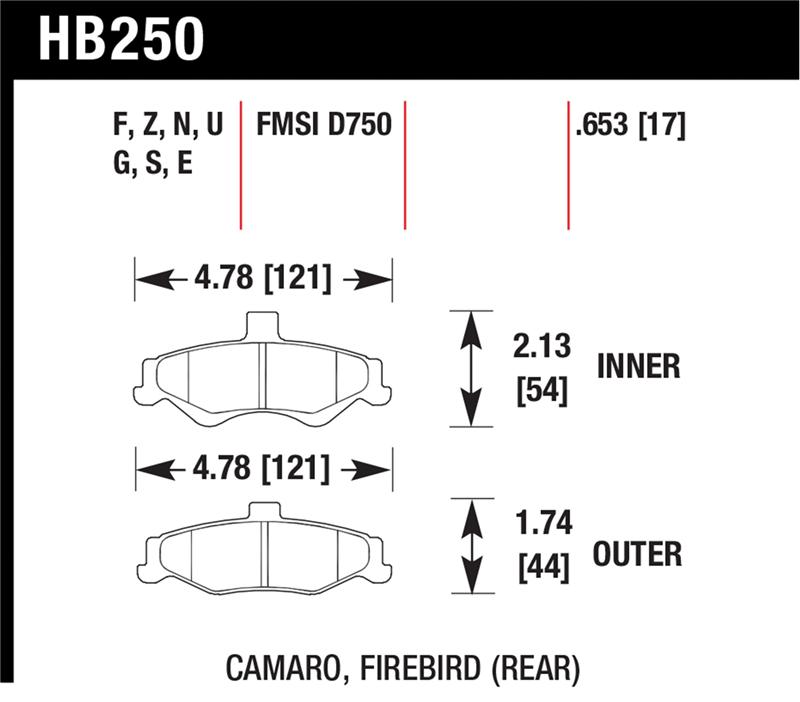 Picture of Hawk Performance HAWK HP+ Brake Pad Sets - HB250N.653
