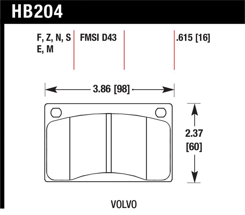 Picture of Hawk Performance HAWK HP+ Brake Pad Sets - HB204N.615