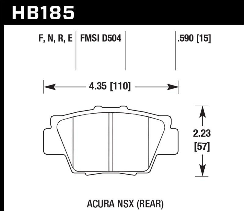 Picture of Hawk Performance HAWK HP+ Brake Pad Sets - HB185N.590