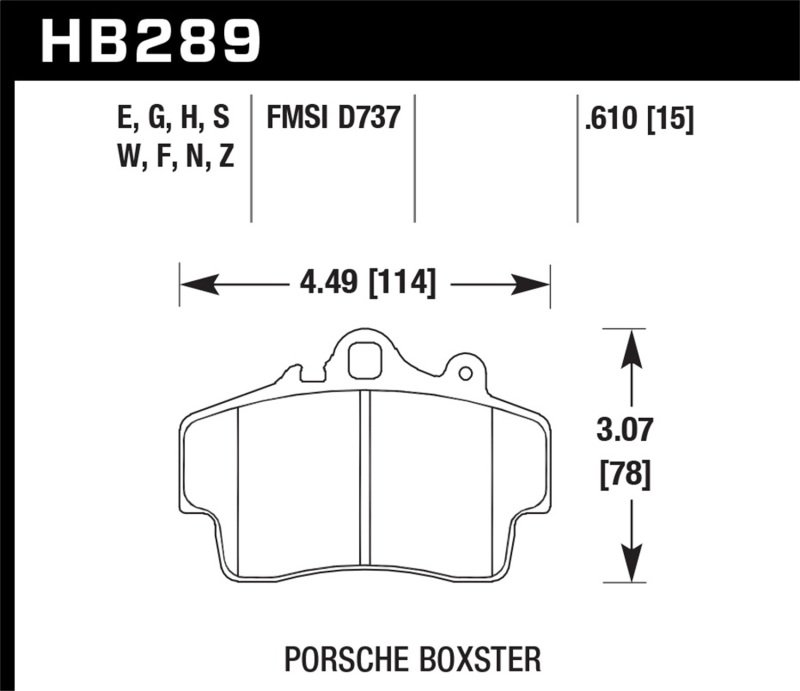 Picture of Hawk Performance HAWK HP+ Brake Pad Sets - HB289N.610