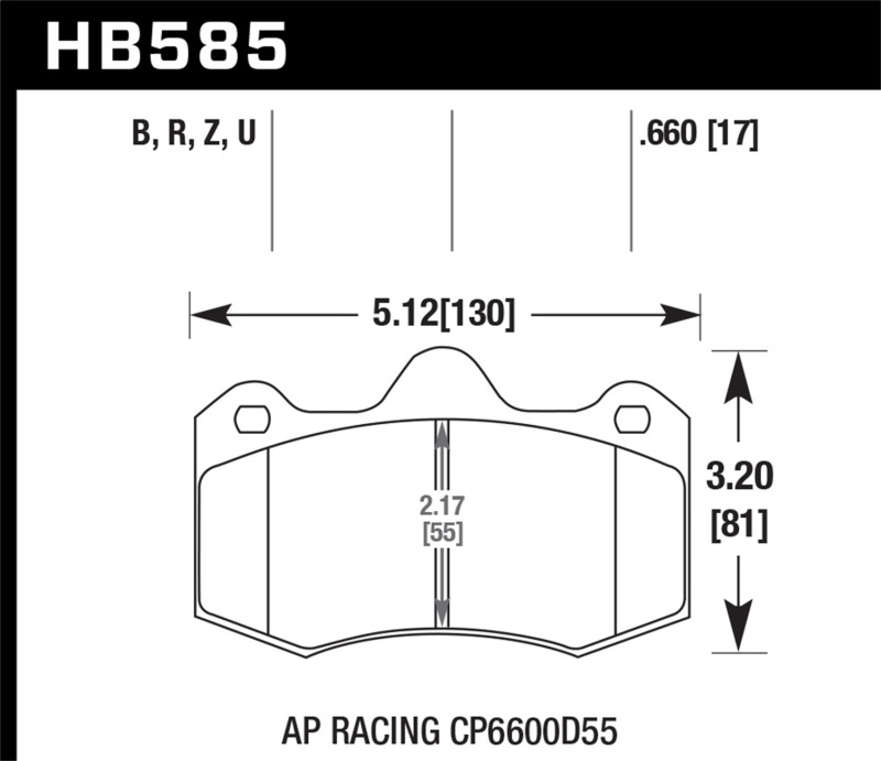 Picture of Hawk Performance HAWK Ceramic Brake Pad Sets - HB585Z.660