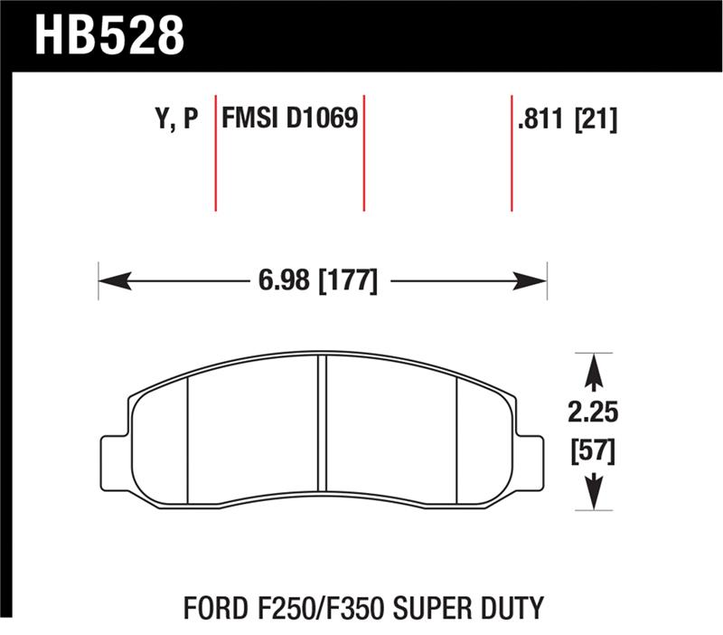 Picture of Hawk Performance HAWK LTS Brake Pads - HB528Y.811