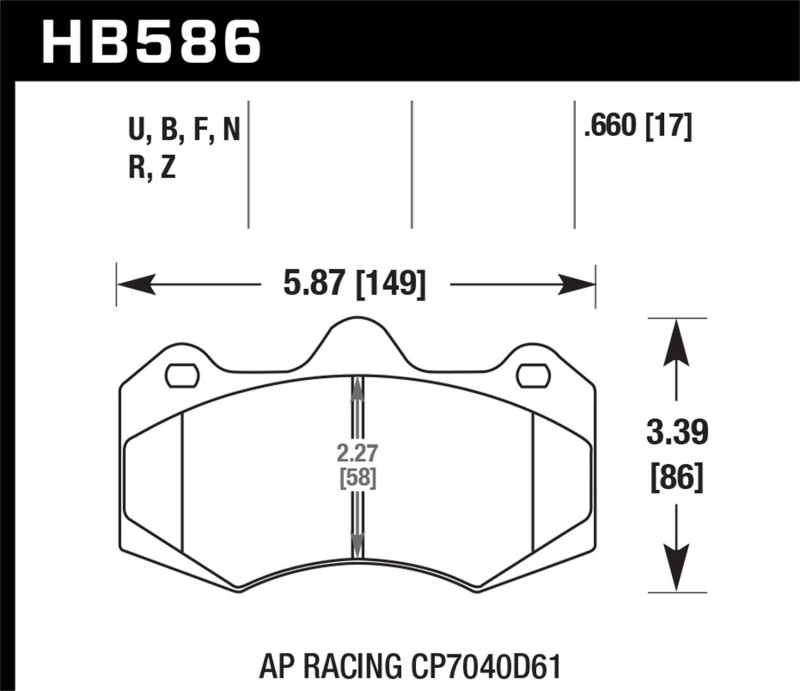 Picture of Hawk Performance HAWK Ceramic Brake Pad Sets - HB586Z.660