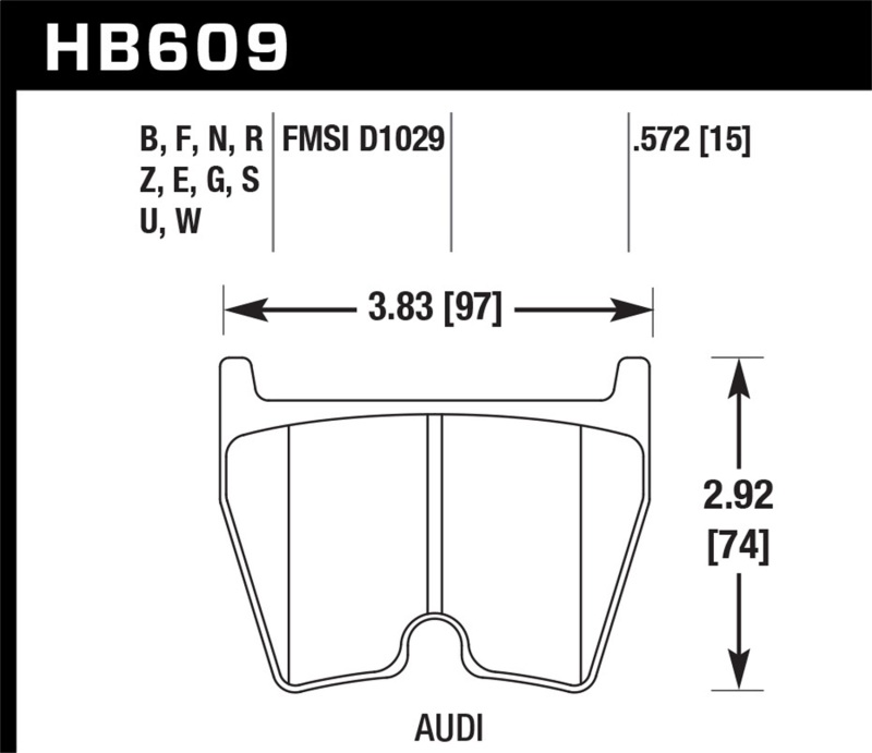 Picture of Hawk Performance HAWK HPS Brake Pad Sets - HB609F.572