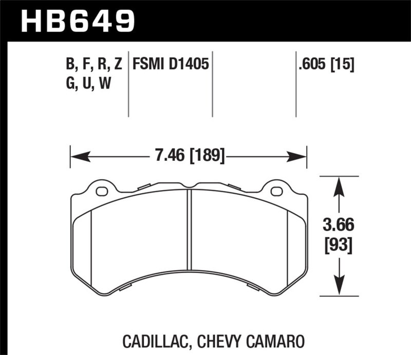 Picture of Hawk Performance HAWK Ceramic Brake Pad Sets - HB649Z.605