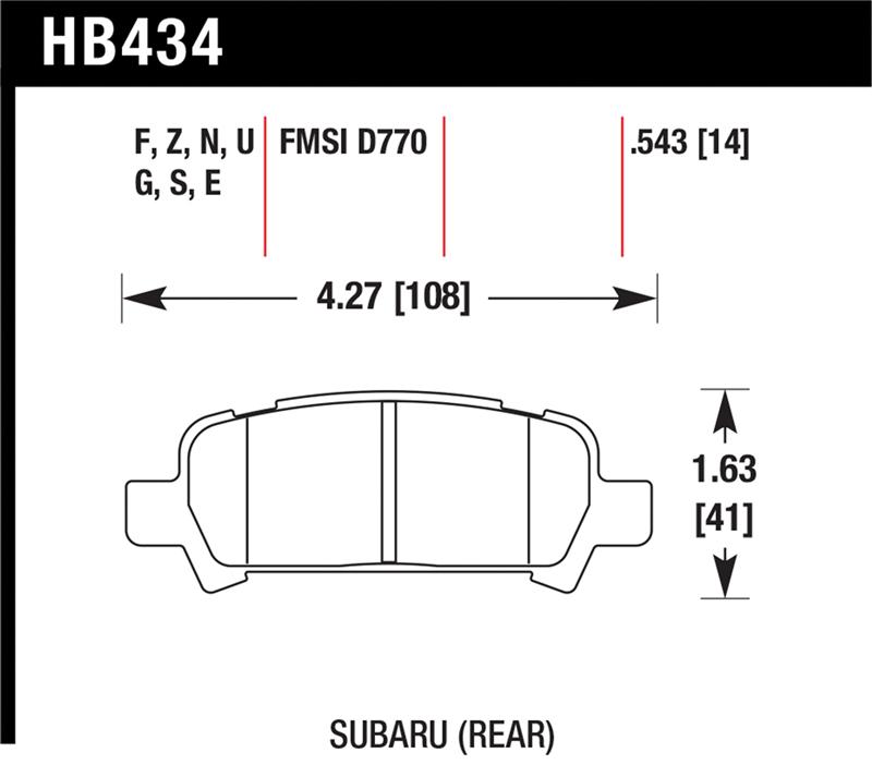 Picture of Hawk Performance HAWK DTC-60 Brake Pad Sets Rear - HB434G.543