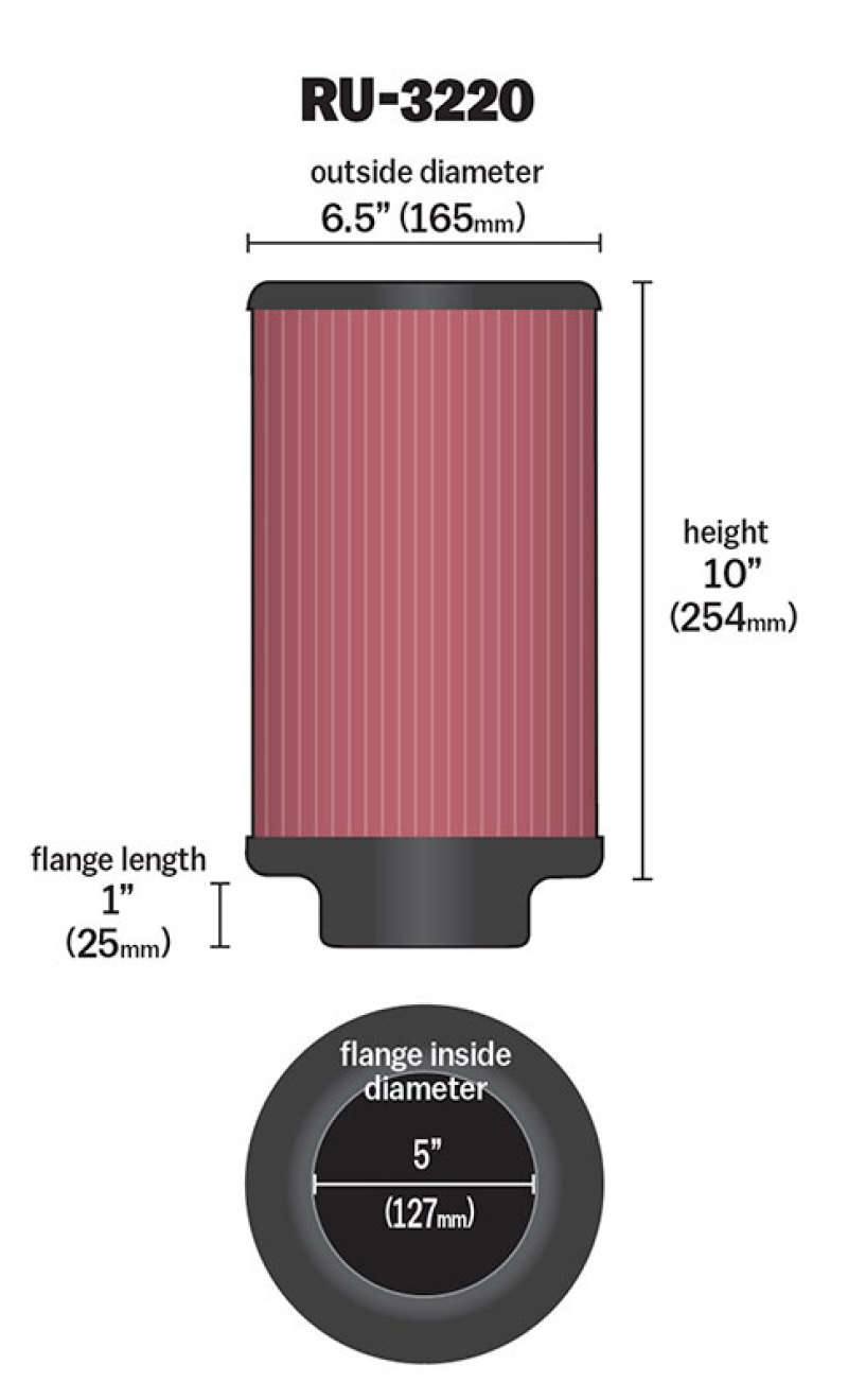 Picture of K&N Engineering KN Universal Air Filter - RU-3220