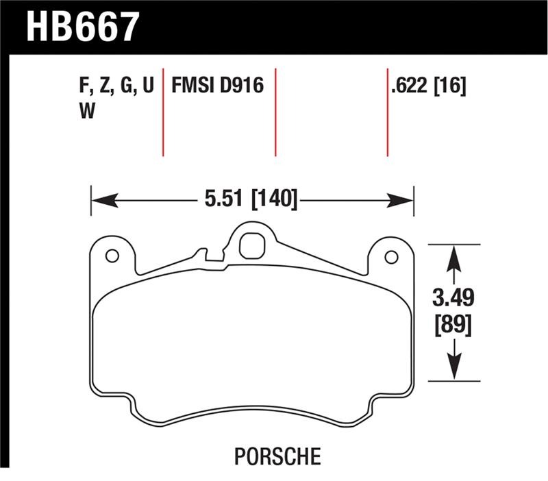 Picture of Hawk Performance HAWK HPS Brake Pad Sets - HB667F.622