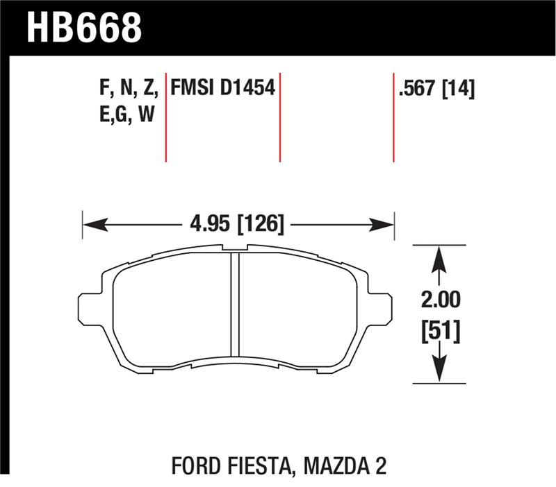 Picture of Hawk Performance HAWK Blue 9012 Brake Pad Sets Front - HB668E.567